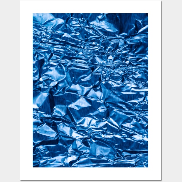 glamour 017 blue glittery Foil Wall Art by pASob